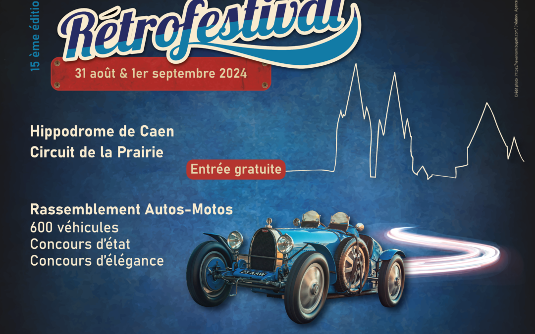 Création affiche Rétro festival de Caen 2024
