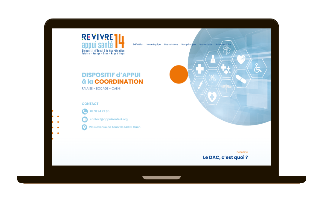 Site du DAC Appui Santé 14 + Motion design