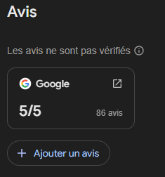 ajouter un avis google