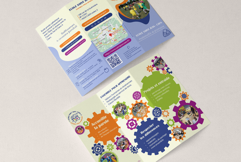 Création de logo + flyer Ecole St Jean – Caen